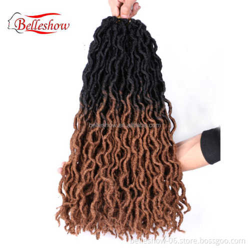 Hot sell Gypsy Locs 18 inch 24 stands 100g synthetic ombre dreadlock faux locs hair